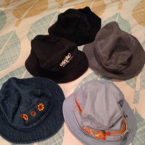 Lot of 5 Y2K Bucket Hats